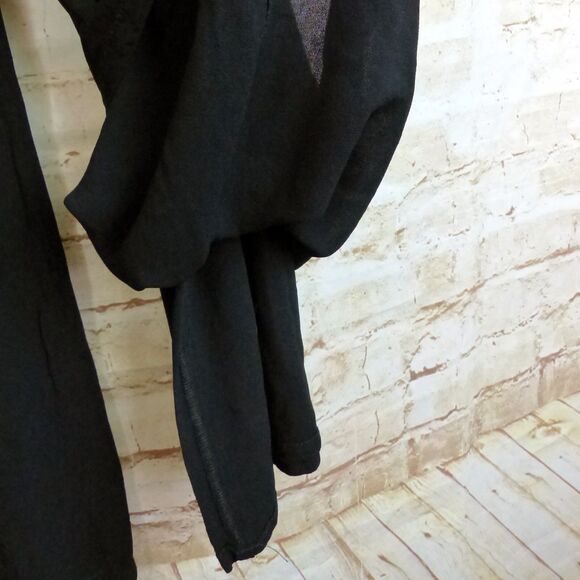 Reformation Pants Womens 8 Black Wide Leg High Rise Tie Belt Flowy Lined Boho - Picture 8 of 11